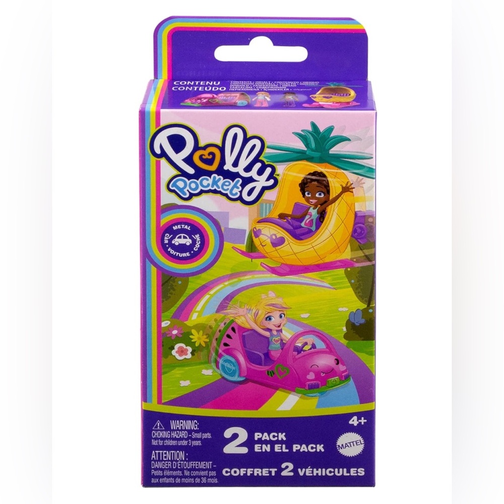 Polly Pocket Micro Doll with vehicle playset 2 pack